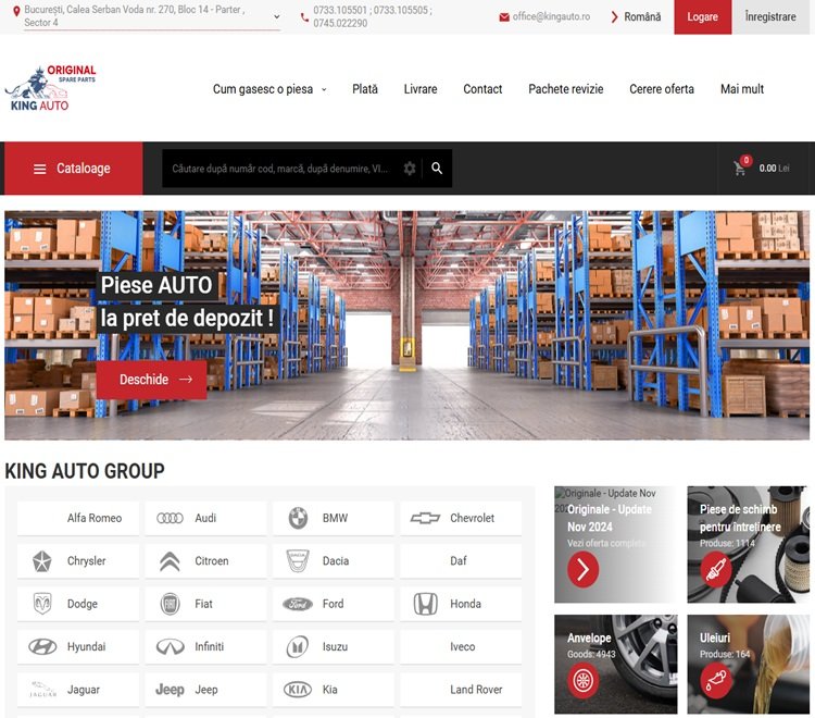 Auto parts store King Auto Romania